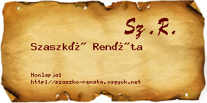 Szaszkó Renáta névjegykártya