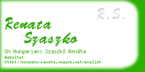 renata szaszko business card
